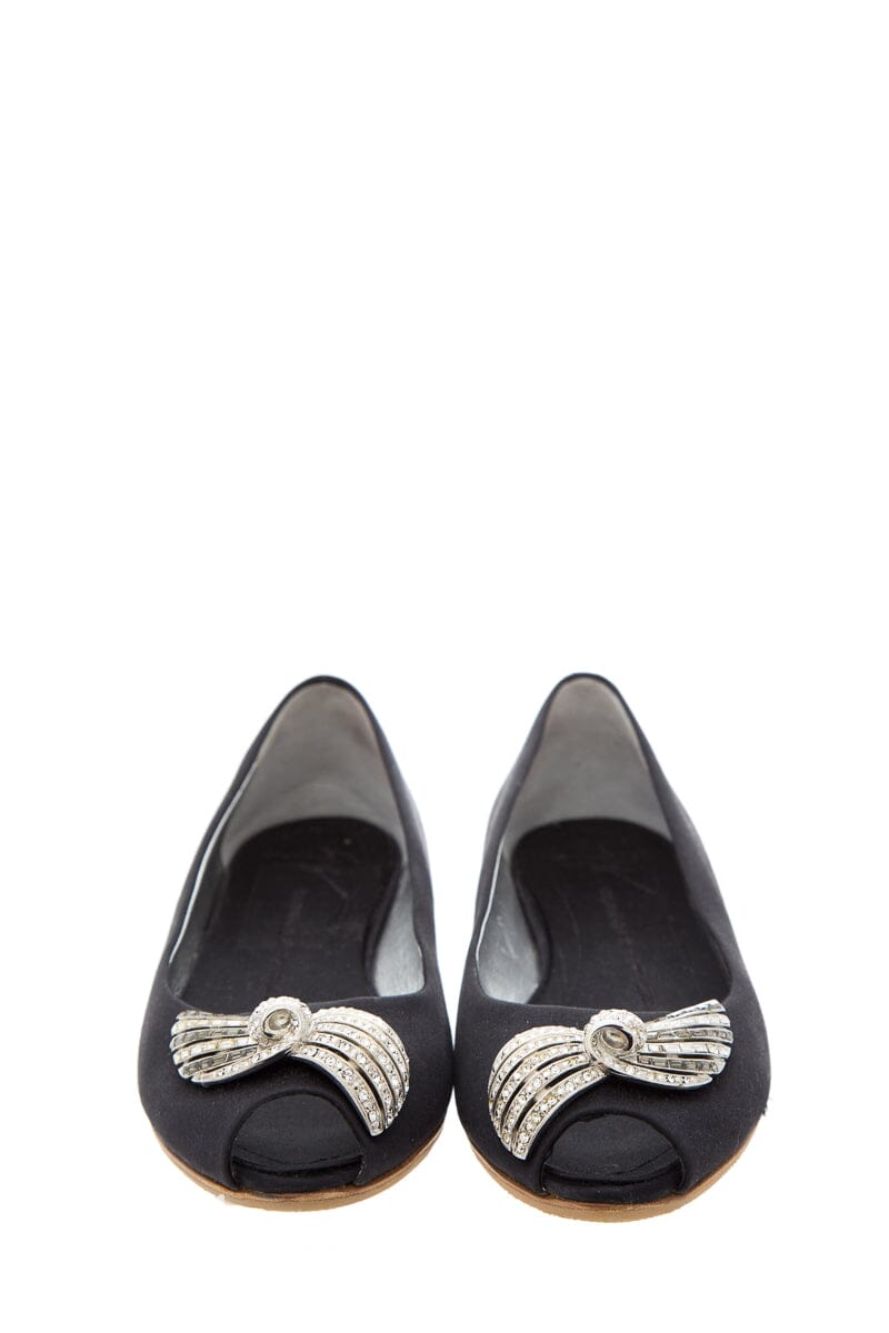 Giuseppe Zanotti Black Flats SZ 36.5