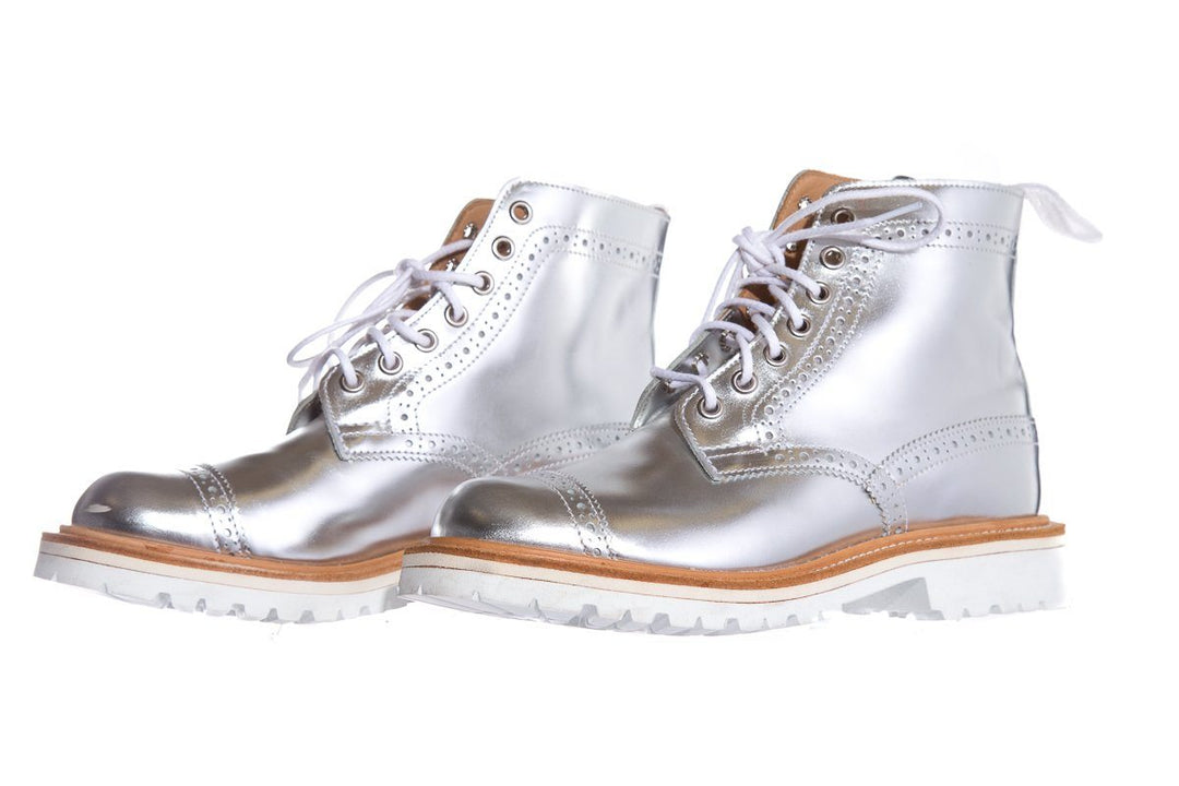 JUNYA WATANABE COMME DES GARCONS X Tricker's Silver Boots SZ 6 NWT