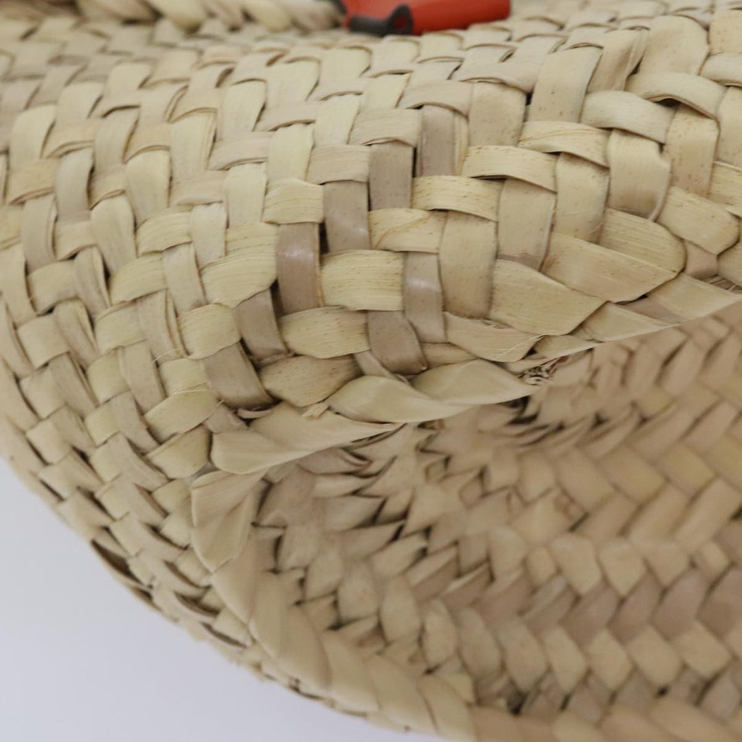 Chloe Mercy Hand Bag Raffia Beige Orange 92681