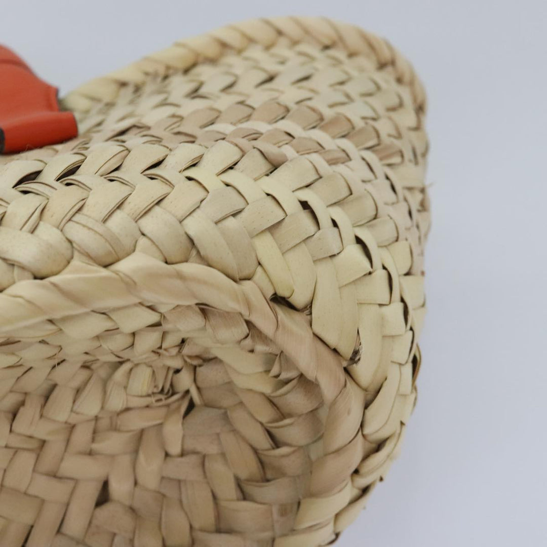 Chloe Mercy Hand Bag Raffia Beige Orange 92681