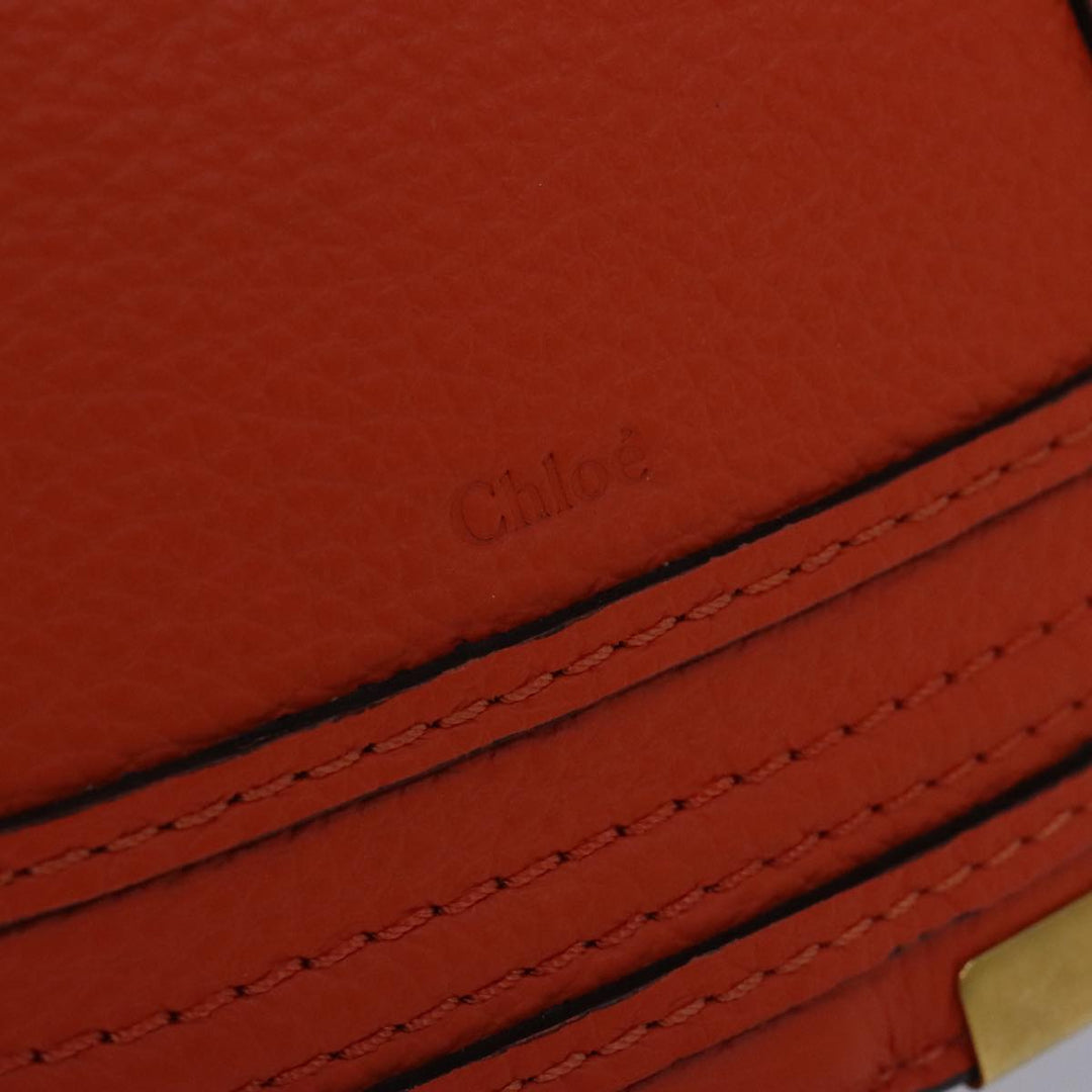 Chloe Mercy Hand Bag Raffia Beige Orange 92681