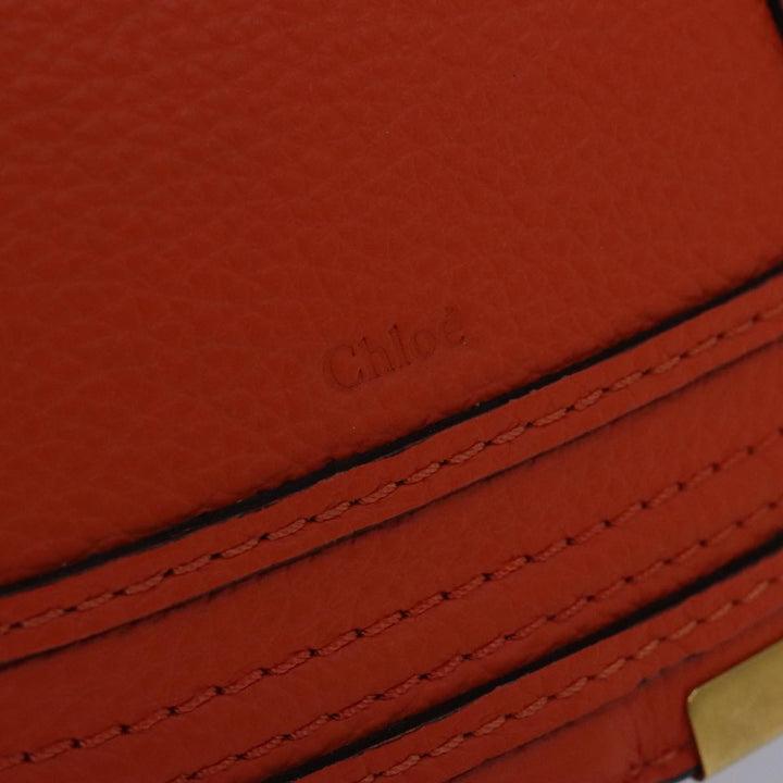 Chloe Mercy Hand Bag Raffia Beige Orange 92681