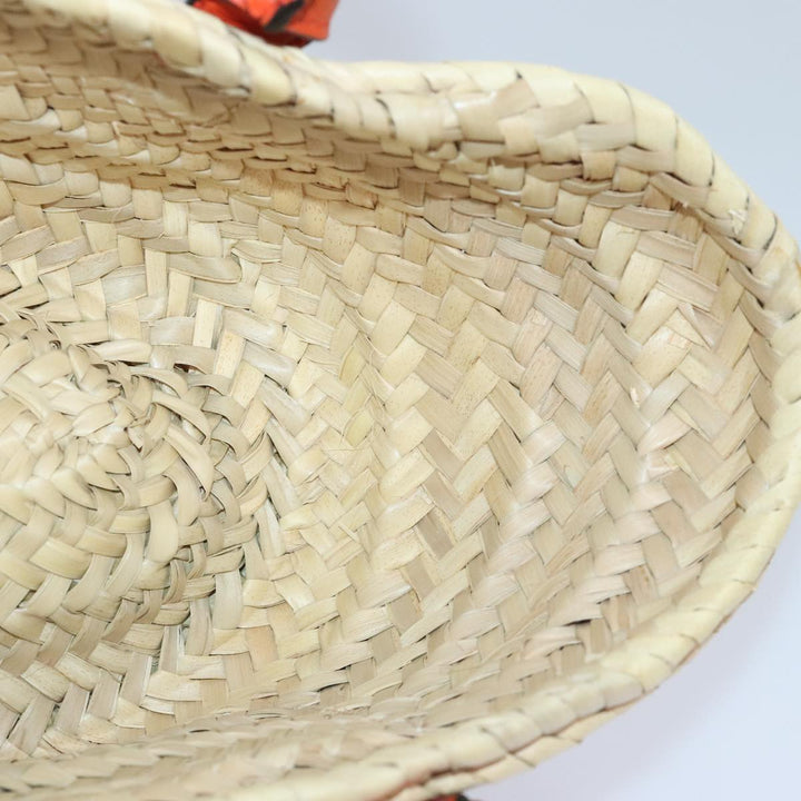Chloe Mercy Hand Bag Raffia Beige Orange 92681