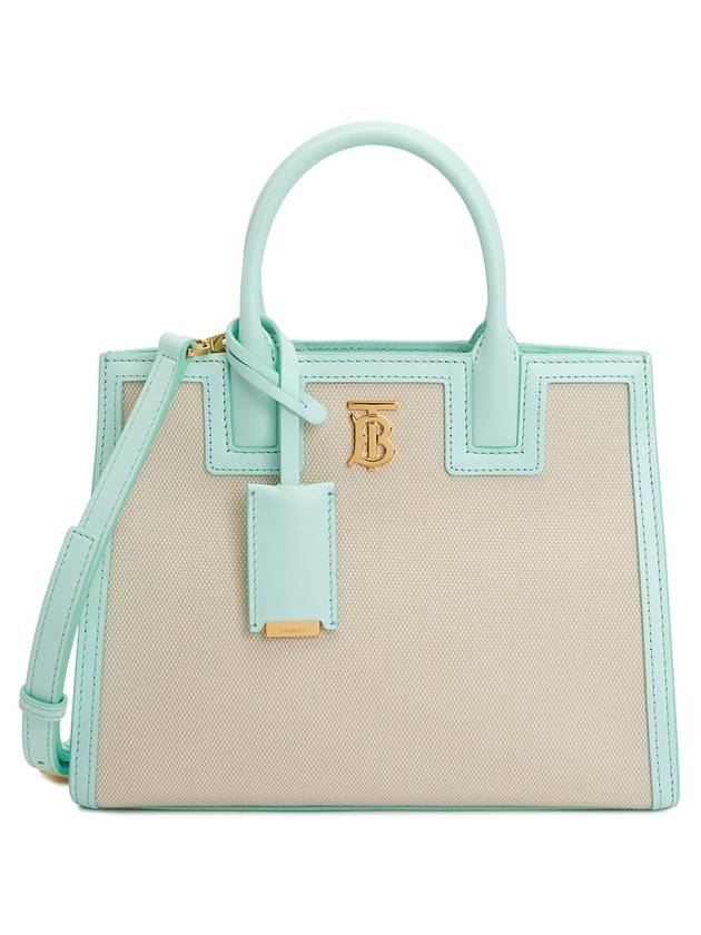 Burberry Mini Frances Canvas Tote Bag Mint