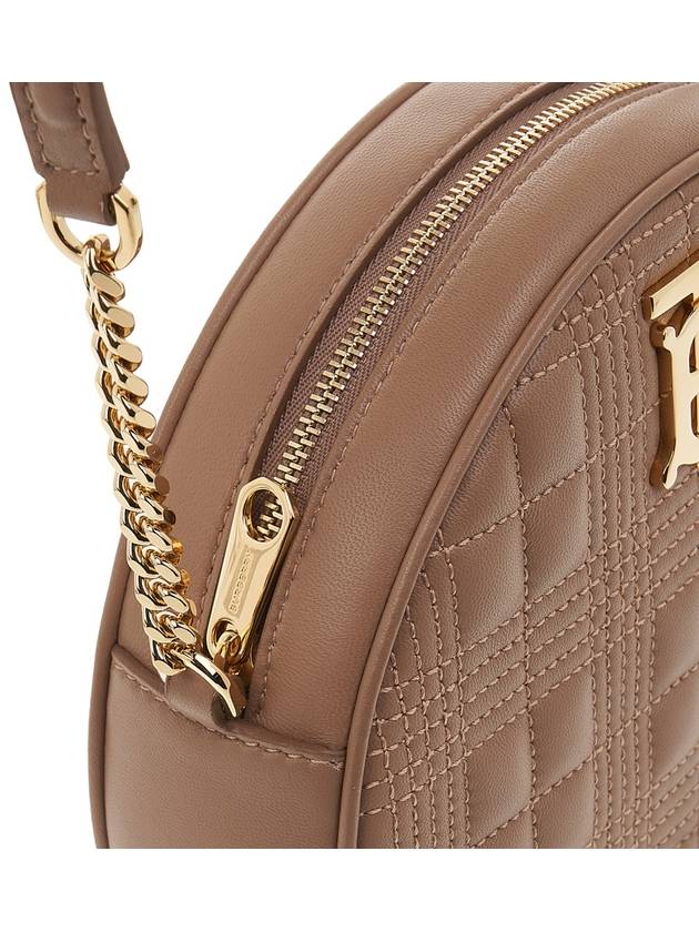 Burberry Louise Logo Quilted Cross Bag Beige
