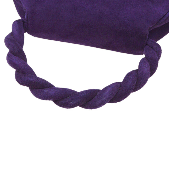 Top Quality Chanel Purple Suede Top Handle Bag