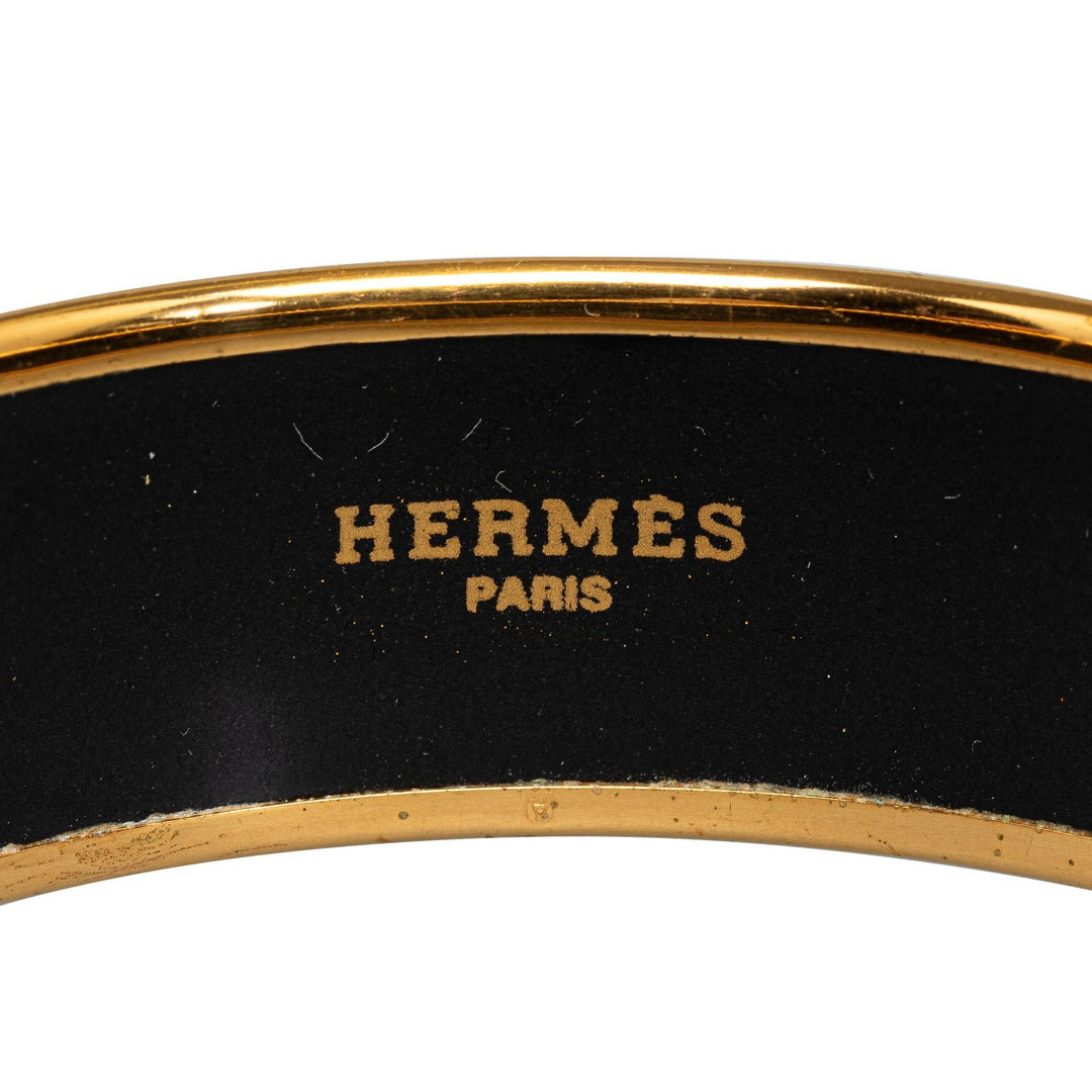 Top quality Hermes Babylon Lions Wide Enamel Bangle Costume Bracelet