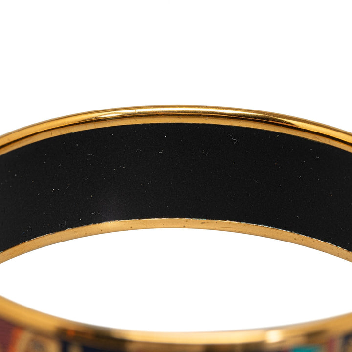 Top quality Hermes Babylon Lions Wide Enamel Bangle Costume Bracelet