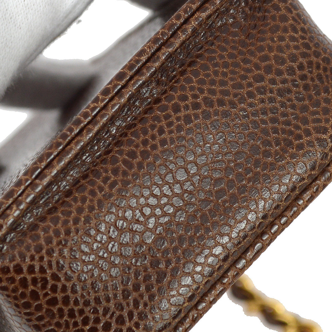 Top Quality Chanel Brown Caviar Chain Shoulder Bag Pouch