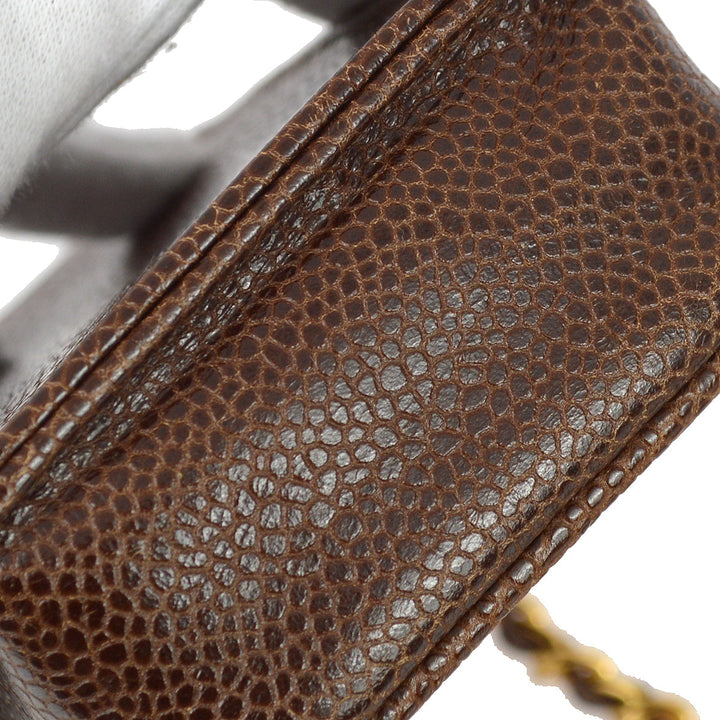 Top Quality Chanel Brown Caviar Chain Shoulder Bag Pouch