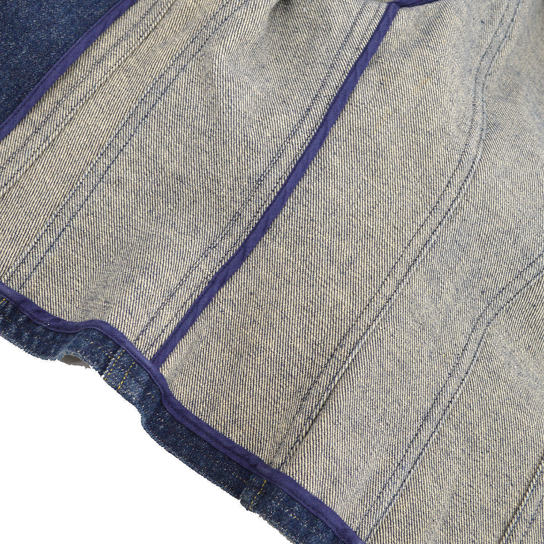 Top Quality Chanel Collarless Denim Jacket Indigo 96A #34