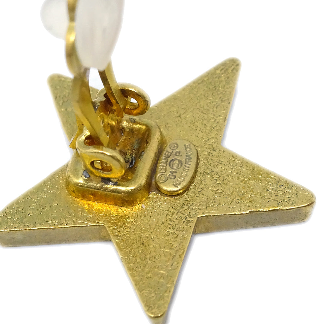 Top Quality Chanel Star Earrings Clip-On White 01P