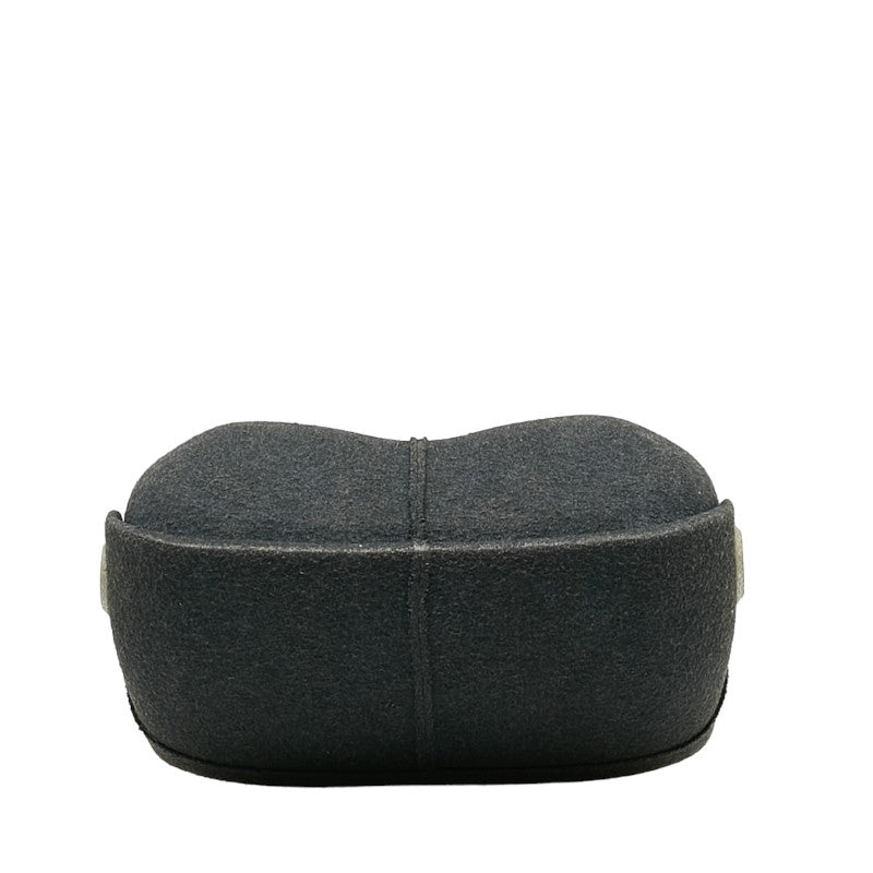 Top Quality Chanel Cocomark  houlder Bag Hip Bag Gray Felt  Chanel