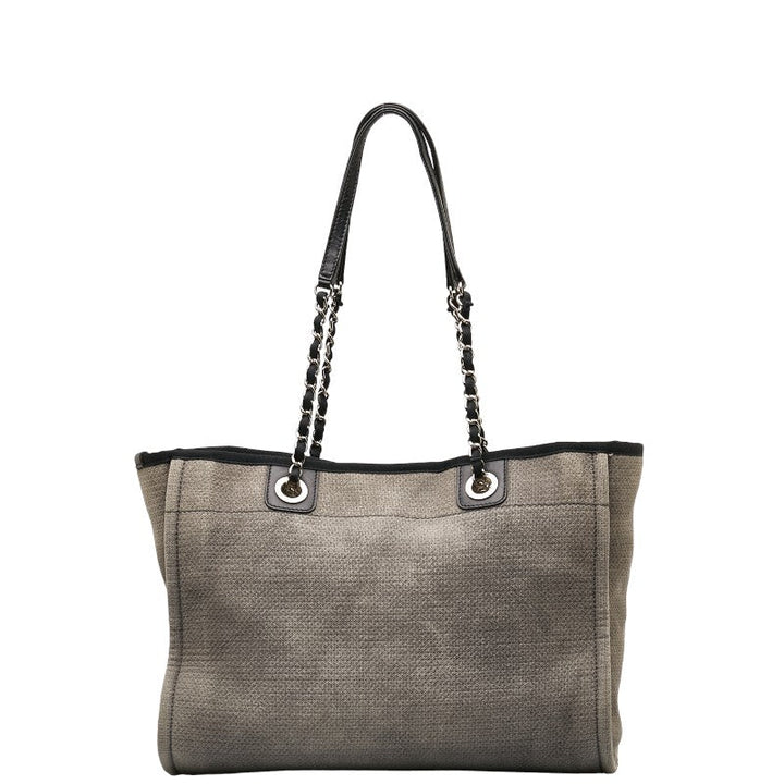 Top Quality Chanel DOVILLE MEDIUM Tote MM SHOLDER BAG TORTE BAG GREY BLACK CANVES LEADER LADY Top Quality Chanel CHANEL