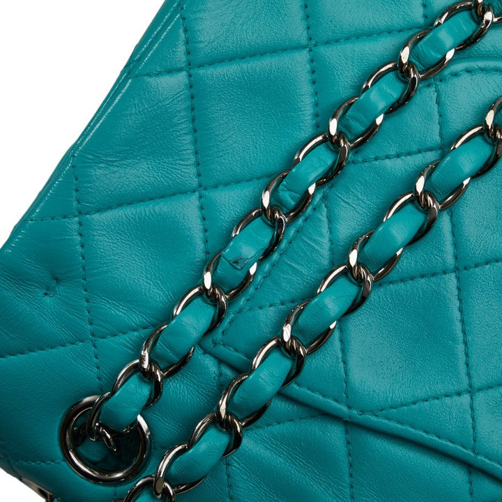 Top Quality Chanel Matrace 25 Cocomark Double Flap ilver  Chain Shoulder Bag Light Green  Lady CHANEL