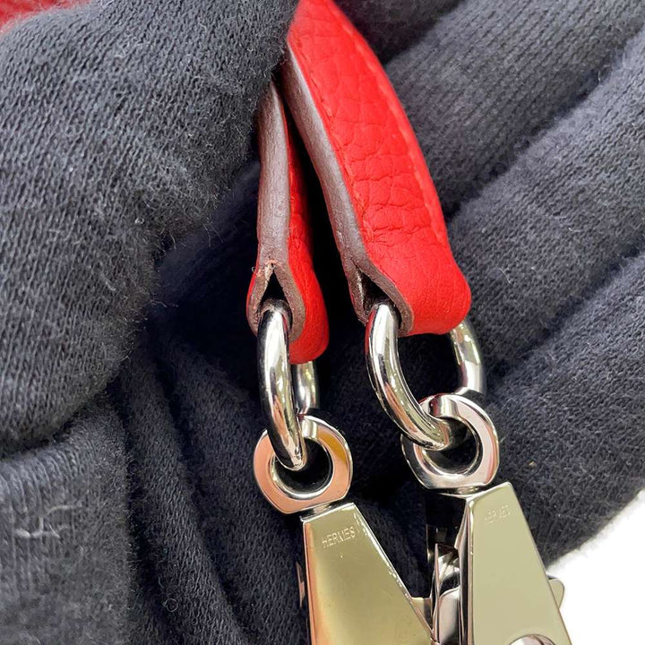 HERMES Bolide Rouge Pivoine Taurillon Clemence Size 31