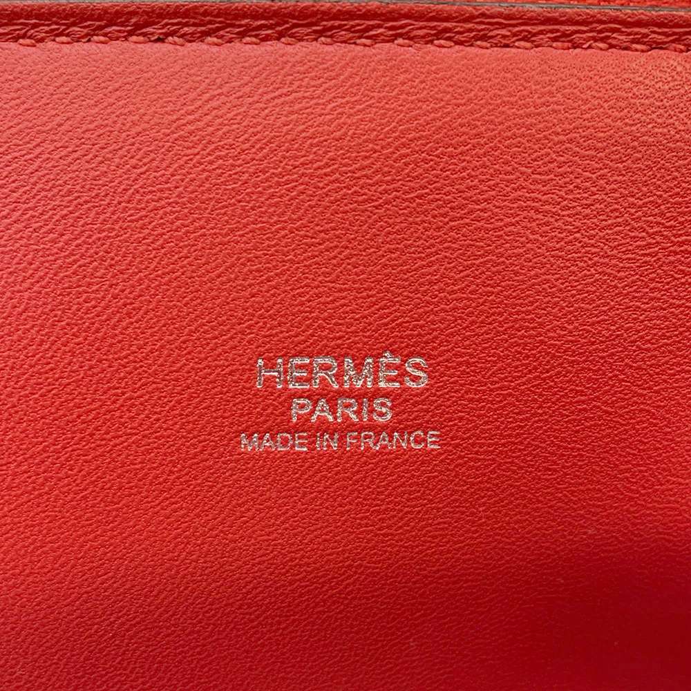 HERMES Bolide Rouge Pivoine Taurillon Clemence Size 31