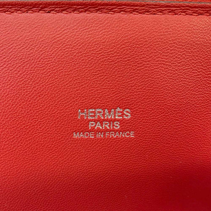 HERMES Bolide Rouge Pivoine Taurillon Clemence Size 31