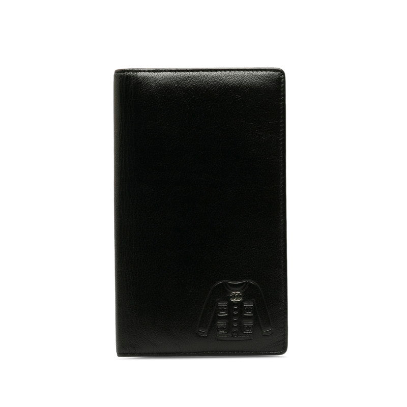 Top Quality Chanel Coca-Cola Jacket Motif Long Wallet Black Leather Lady Chanel