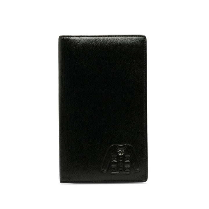 Top Quality Chanel Coca-Cola Jacket Motif Long Wallet Black Leather Lady Chanel