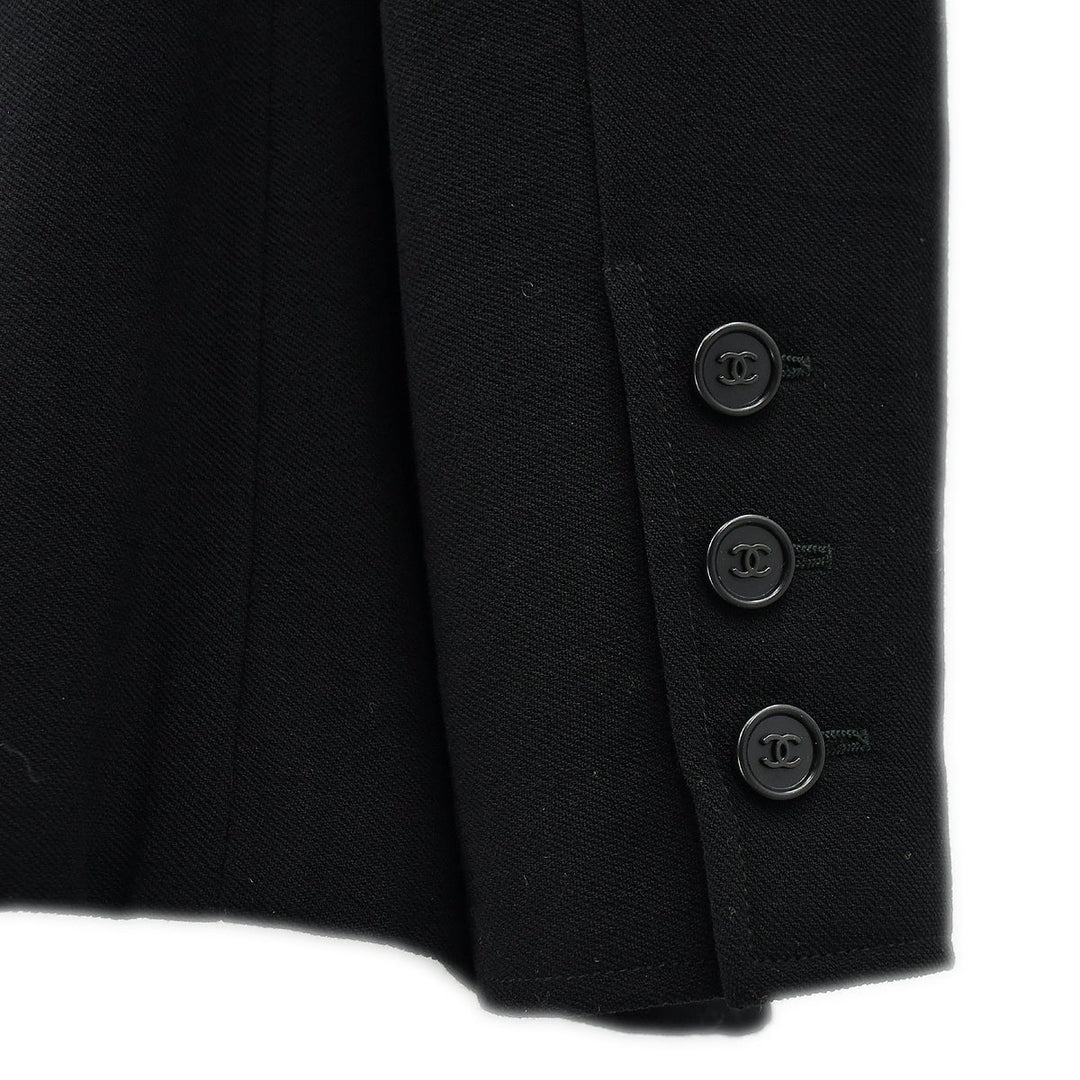 Top Quality Chanel Double Breasted Jacket Black 97P #42