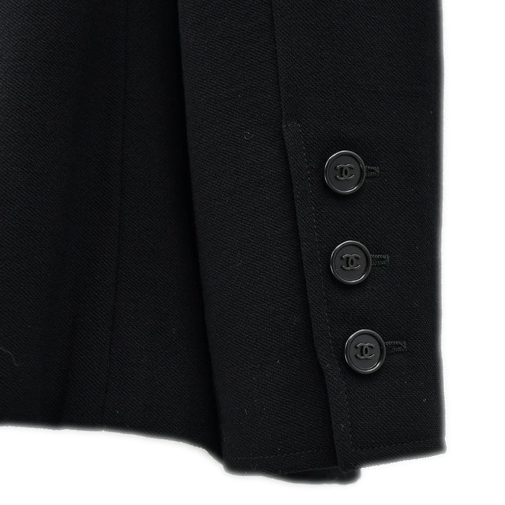 Top Quality Chanel Double Breasted Jacket Black 97P #42