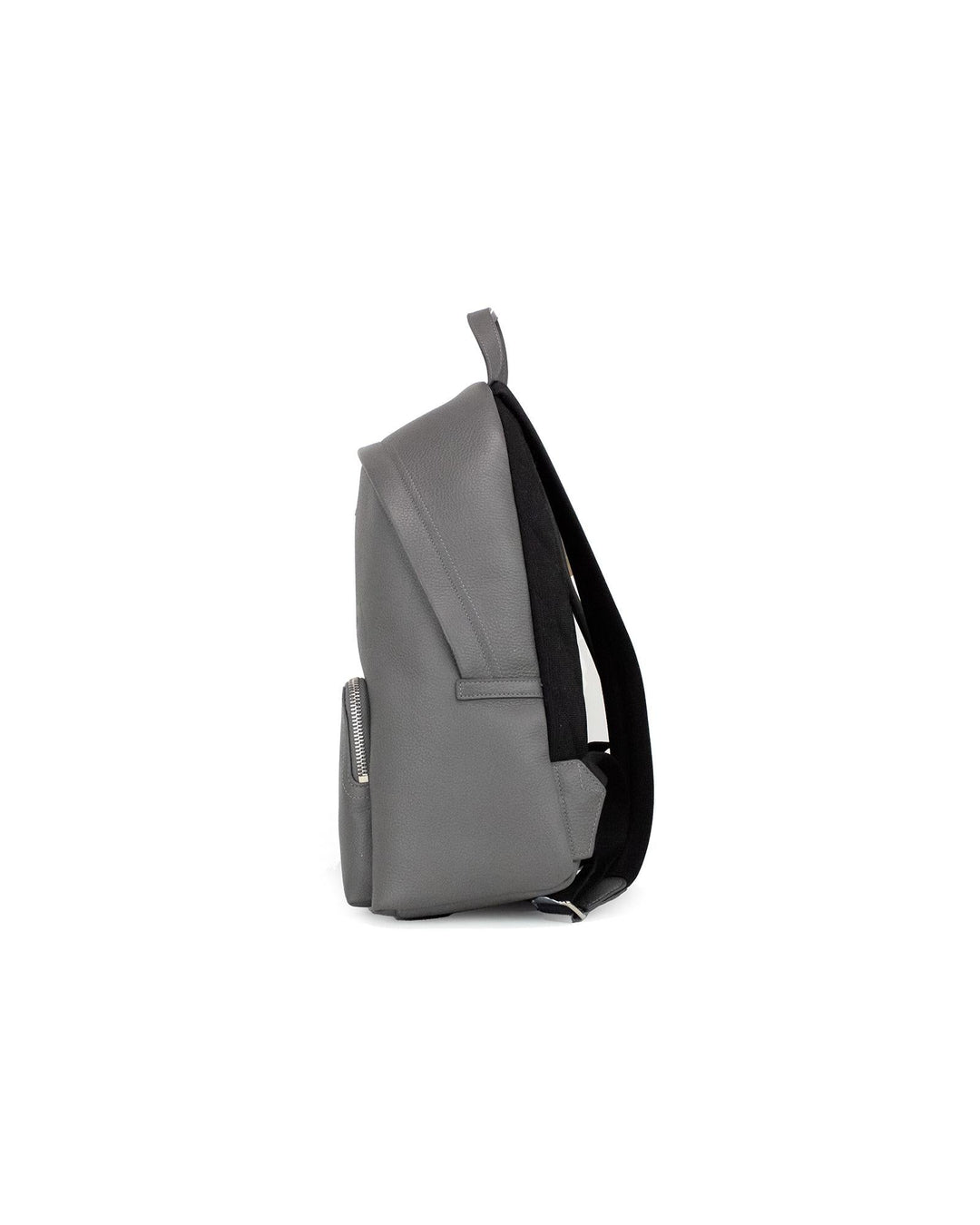 Burberry Charcoal Grey Pebbled Leather Branded Backpack with Multiple Pockets