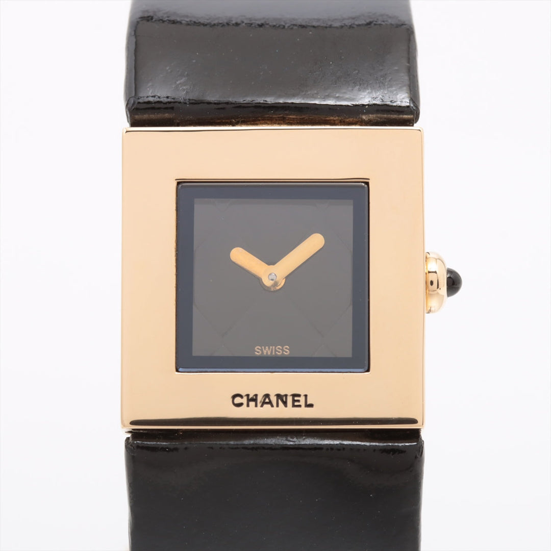 Top Quality Chanel Matrasse YG  Leather QZ Black  Buckle GP Ever