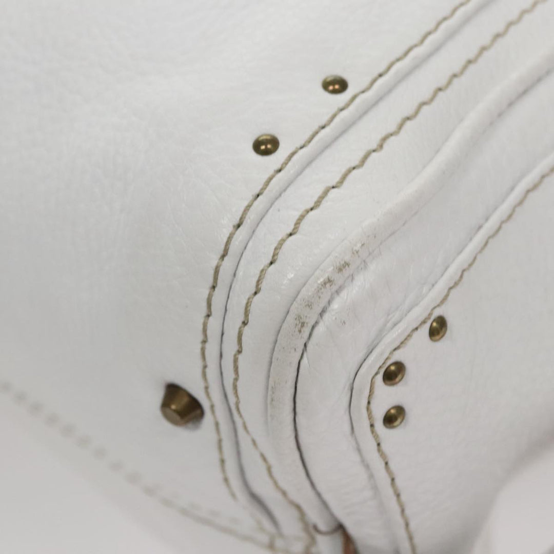 Chloe Paddington Hand Bag Leather White 93544