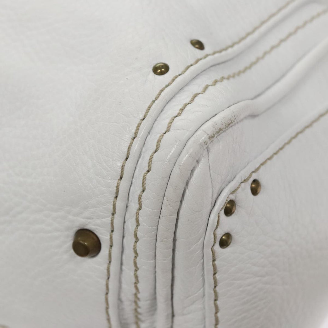 Chloe Paddington Hand Bag Leather White 93544