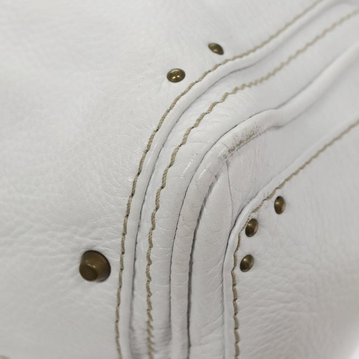 Chloe Paddington Hand Bag Leather White 93544
