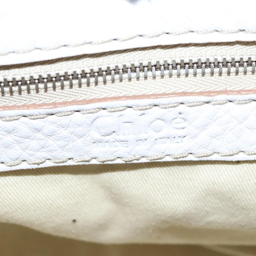 Chloe Paddington Hand Bag Leather White 93544