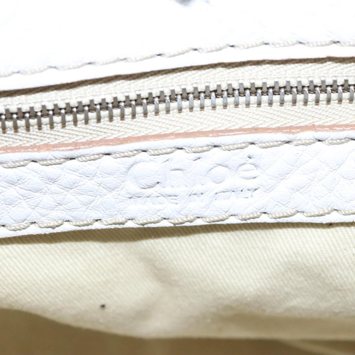 Chloe Paddington Hand Bag Leather White 93544