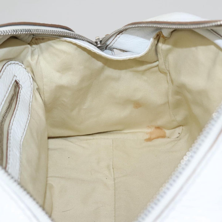Chloe Paddington Hand Bag Leather White 93544
