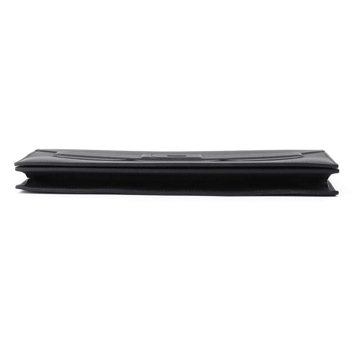 Hermes Birkin Shadow Clutch Bag Black Swift Leather