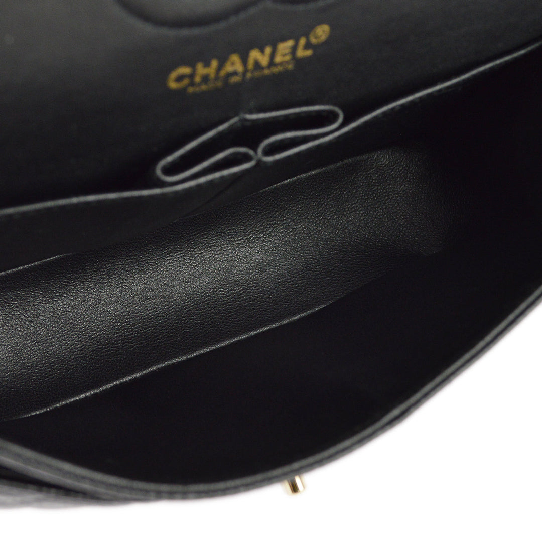 Top Quality Chanel Black Caviar Small Classic Double Flap Shoulder Bag