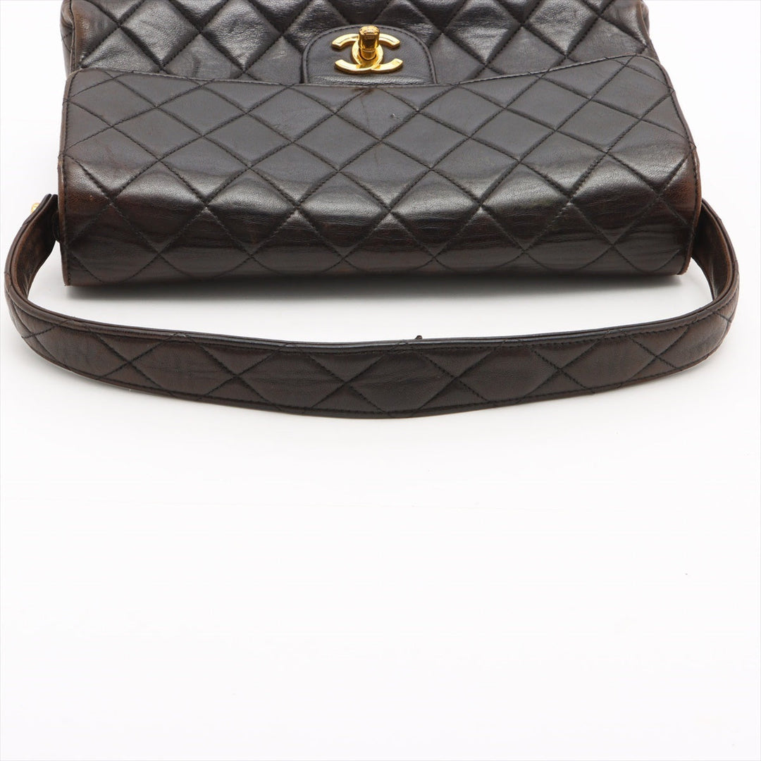 Top Quality Chanel Vintage Double Flap Shoulder Bag in Lambskin Black