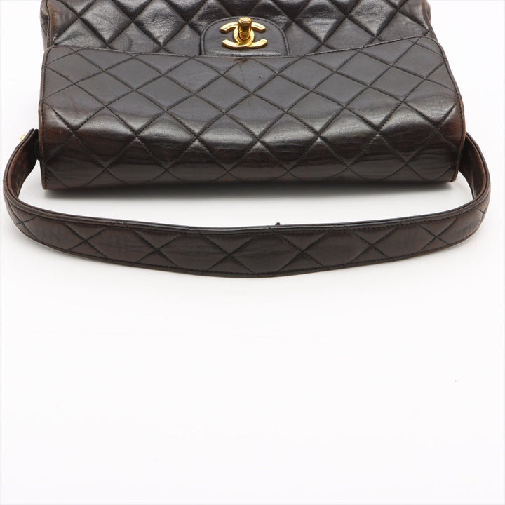 Top Quality Chanel Vintage Double Flap Shoulder Bag in Lambskin Black