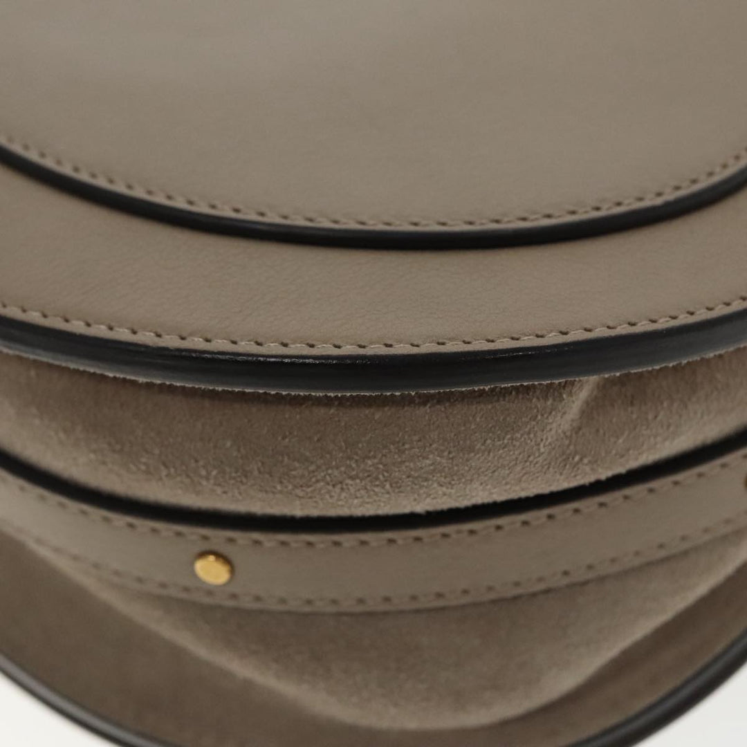 Chloe Nile Shoulder Bag Leather Gray Gold 3S1301 93835