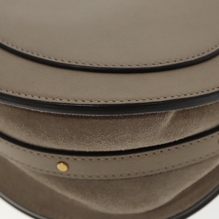 Chloe Nile Shoulder Bag Leather Gray Gold 3S1301 93835