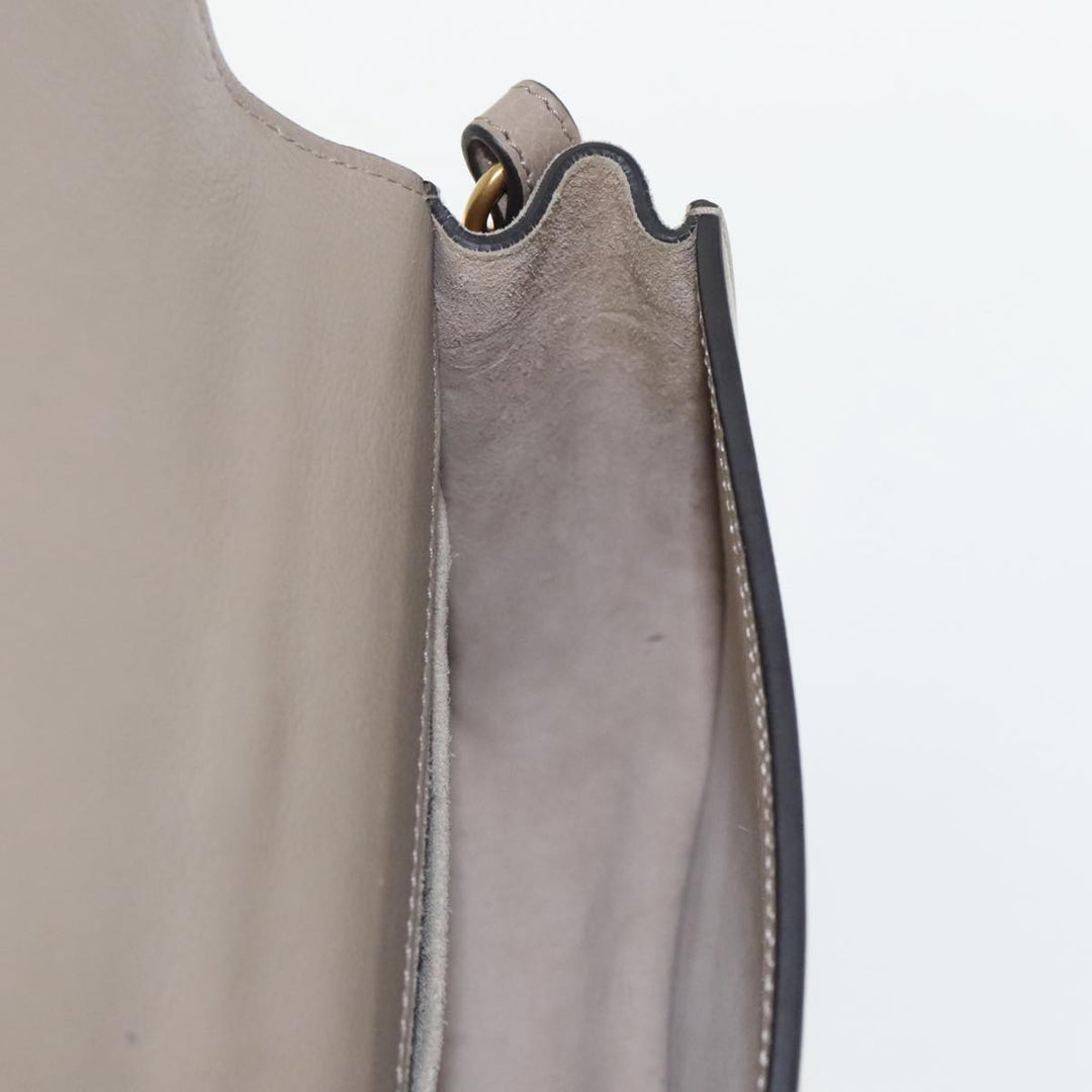 Chloe Nile Shoulder Bag Leather Gray Gold 3S1301 93835
