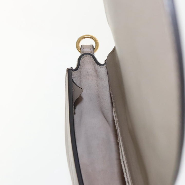 Chloe Nile Shoulder Bag Leather Gray Gold 3S1301 93835