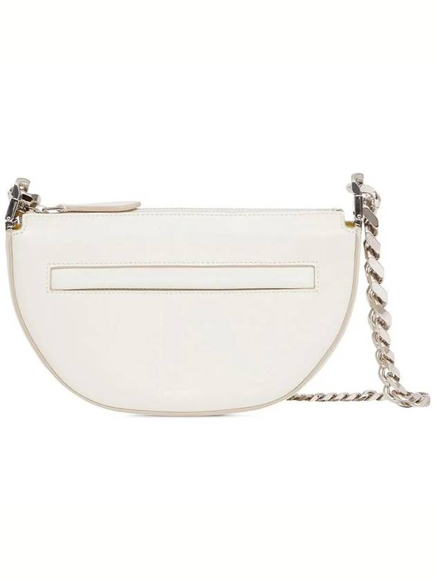 Burberry Olympia Zipper Chain Mini Shoulder Bag White