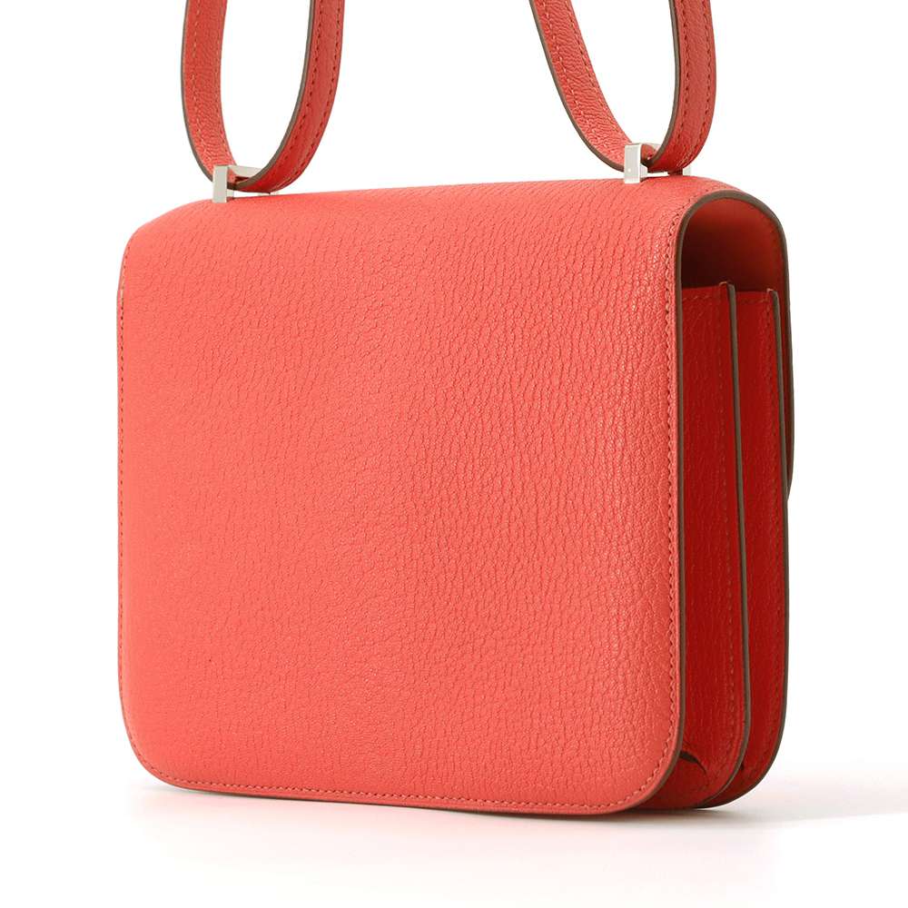 Hermes Constance3 Verso Rose Texas/Rose Ete Chevre Myzore Goatskin Size Mini