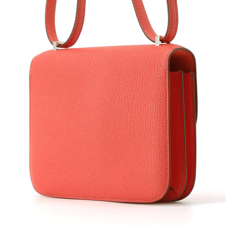 Hermes Constance3 Verso Rose Texas/Rose Ete Chevre Myzore Goatskin Size Mini
