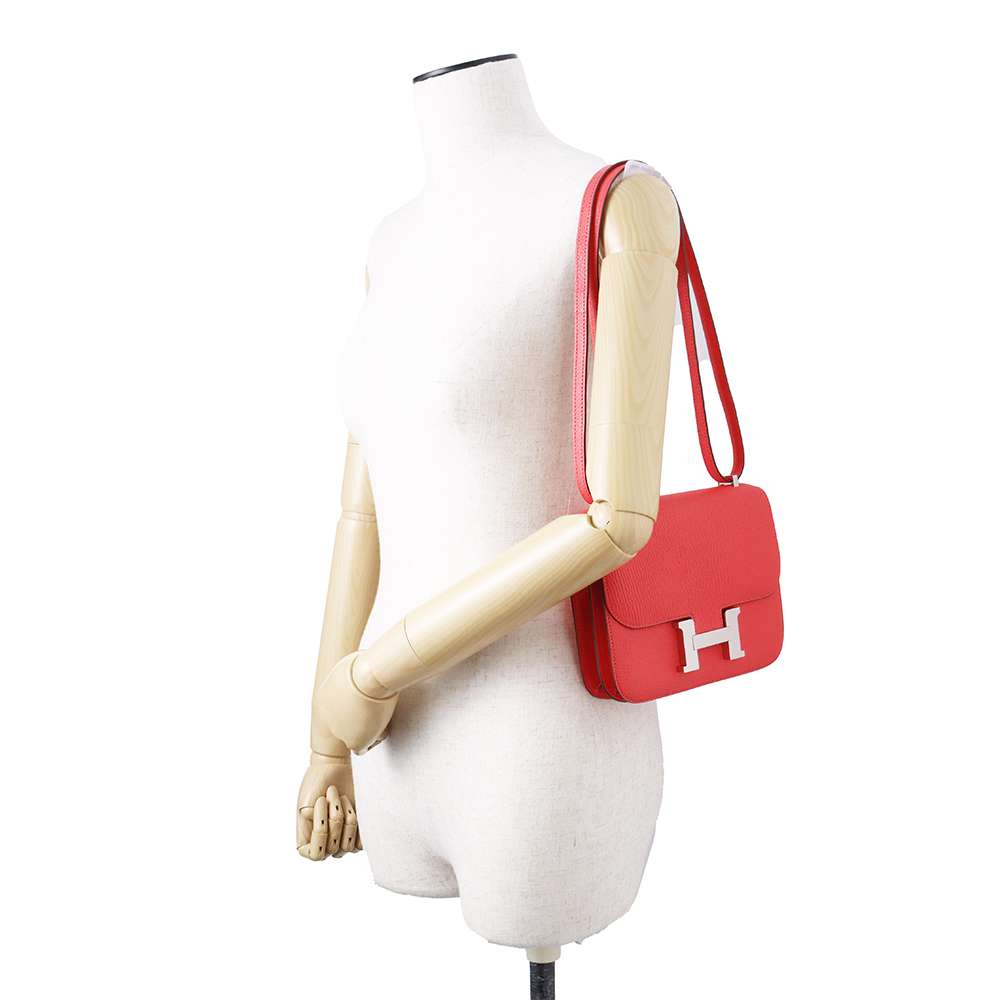 Hermes Constance3 Verso Rose Texas/Rose Ete Chevre Myzore Goatskin Size Mini
