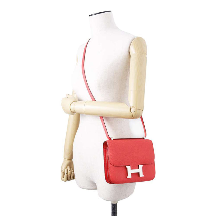 Hermes Constance3 Verso Rose Texas/Rose Ete Chevre Myzore Goatskin Size Mini