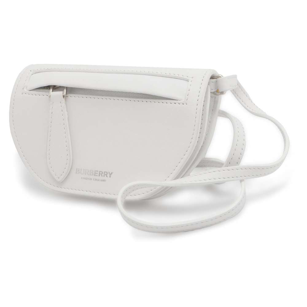 BURBERRY Mini Olympia Micro Shoulder Bag White 8040736 Leather Size Mini