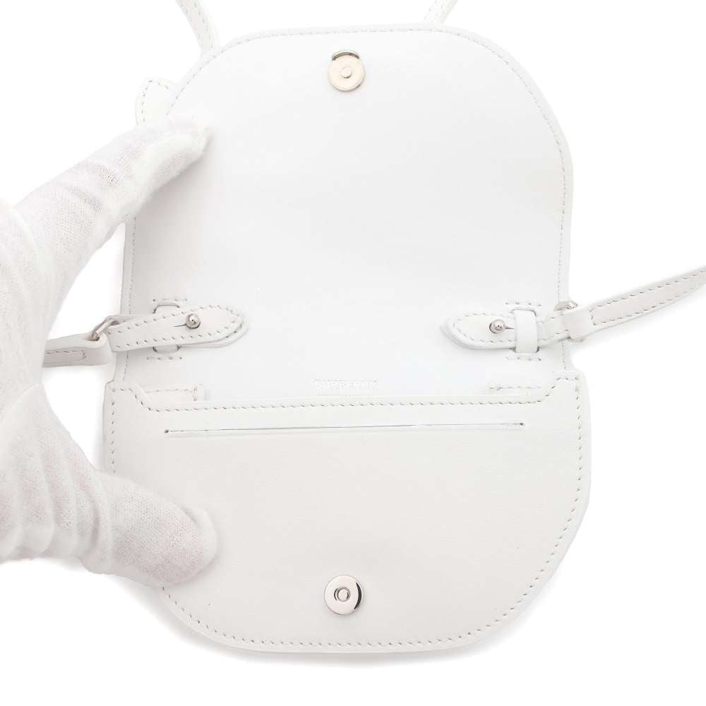 BURBERRY Mini Olympia Micro Shoulder Bag White 8040736 Leather Size Mini