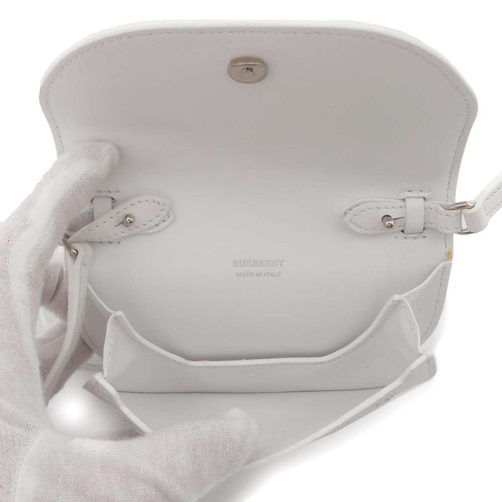BURBERRY Mini Olympia Micro Shoulder Bag White 8040736 Leather Size Mini